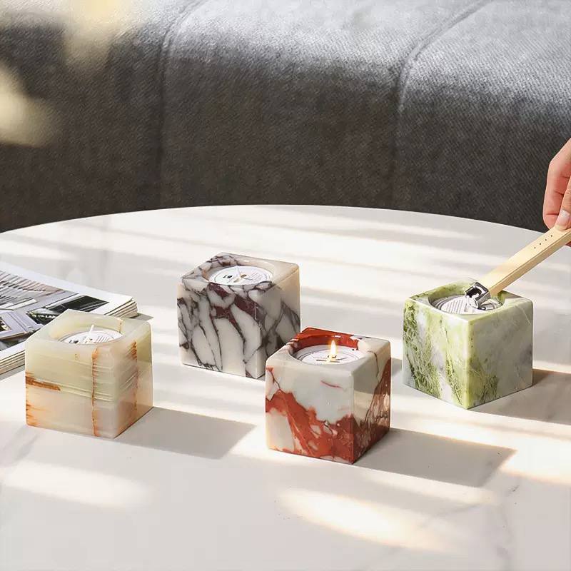 Подсвечник мраморный Scent Cube 7 см