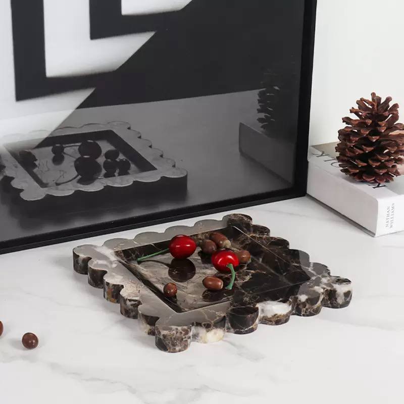 Поднос мраморный Fleur 20 см