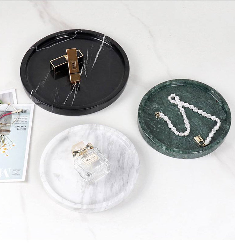 Поднос мраморный Emerald Ø25 см