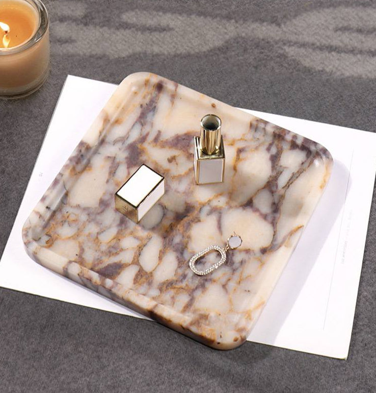 Поднос мраморный Caramel 20 см