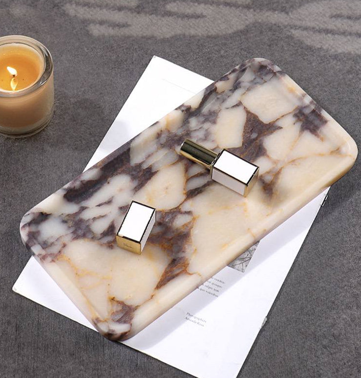 Поднос мраморный Сaramel 30 см