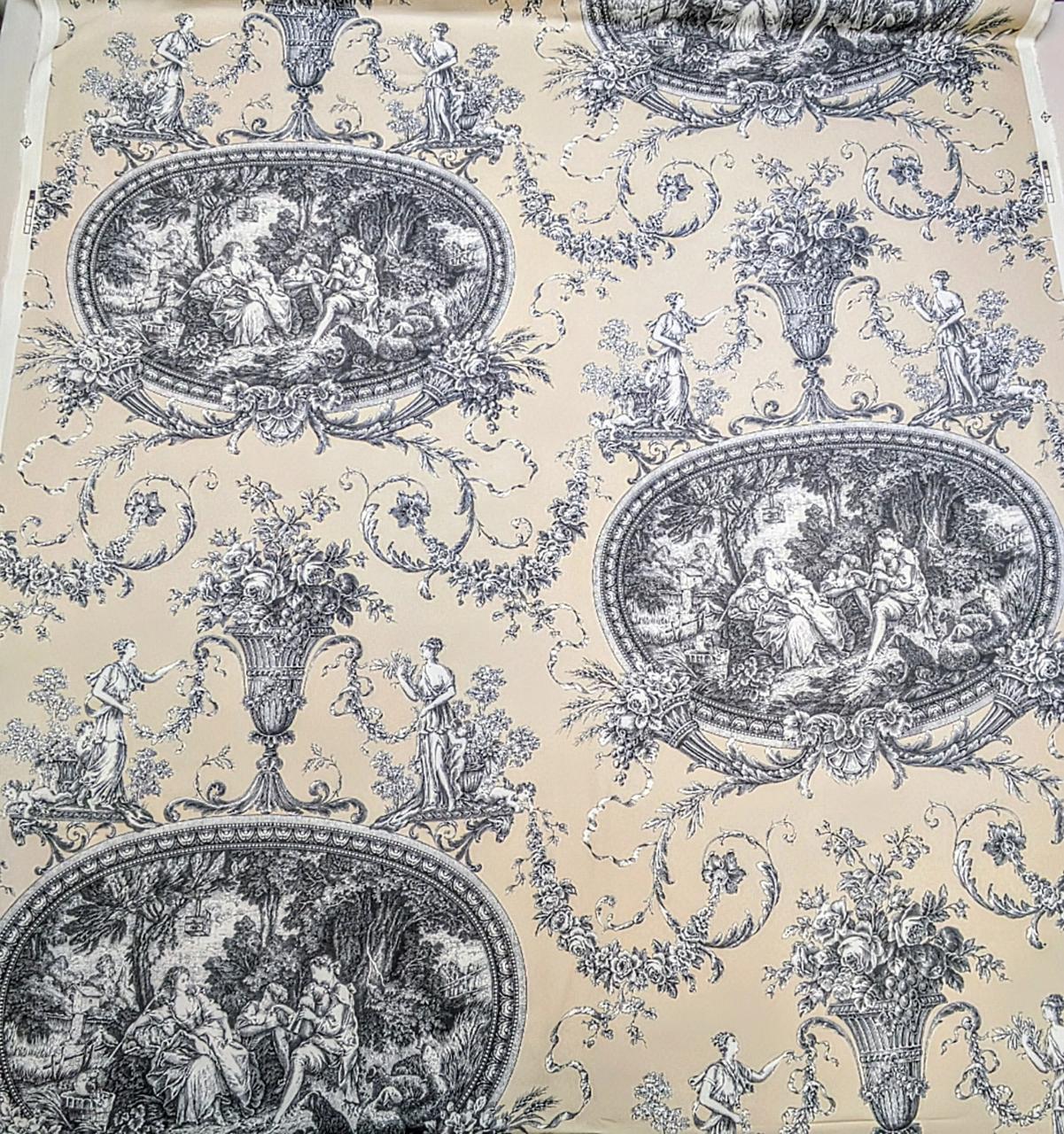 Изголовье в ткани Thibaut Toile de Jouy